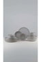 Hermia MOD18Y4B730955 Juego de Cena Porcelana 18 Piezas Gris, Apto Microondas y Lavavajillas